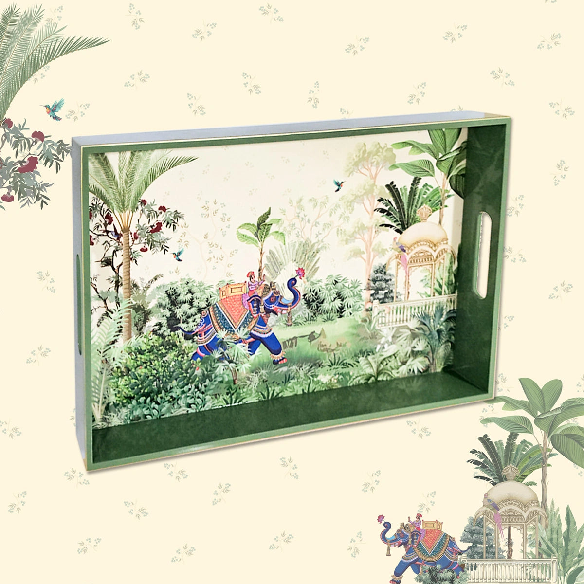 Your Signature Style ~ Handcrafted Majestic Tranquility Serving Trays 15x10 Inch